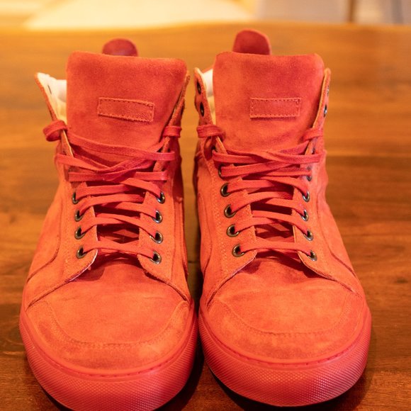 Men’s Del Toro Red Suede Designer High Tops - Picture 5 of 5